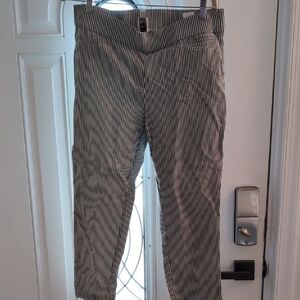 Anne Klein women's Black and White Striped Chinos